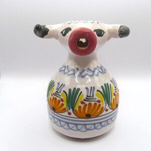 Ceramic Hand Painted Bull Creamer Signed Espana